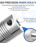 High precision aluminum shaft coupler with H7 inner hole design for strong locking in CNC projects.