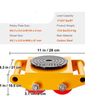 Heavy Duty Industrial Machinery Mover Dolly Built Tough With Four Smooth Rolling Pu Swivel Casters And Eight Ton Capacity for easy equipment transport.