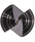 Close-up of step drill bit, 3/16–7/8 inch, straight grooved double-fluted, M2 high-speed steel