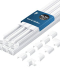 86.9 Inch Cord Hider Kit for Wall Mounted TV Installations with white cable raceways and accessories