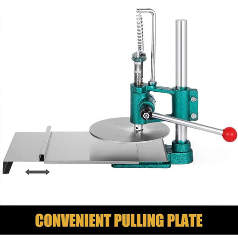 Upgrade Your Holiday Cooking Game With This No Sweat Manual Pizza Dough Press Machine heavy duty design with stainless steel components.