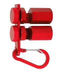 Beefy Right Angle Clamp For Precision 90 Degree Alignment In Woodworking Metalworking And Construction With Nonslip Aluminum Frame Built In Clamping Mechanism And Rugged Corrosion Resistant Design For Steady Measurements, red aluminum clamp with carabiner
