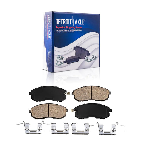 Front Brake Kit With 11.02 Inch Rotors And Ceramic Pads For 2009 To 2014 Nissan Cube And 2007 To 2012 Sentra Versa Replacement Disc Brake System