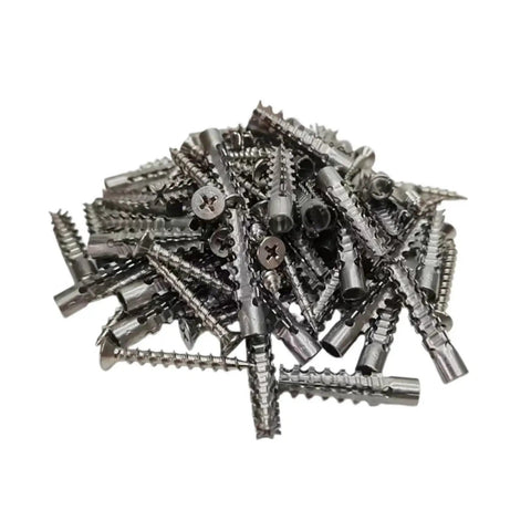 Stainless Steel Serrated Expansion Heavy Duty Hollow Wall Anchors With Screws Kit For Concrete Hollow And Wood Surfaces 50 Sets 5x30 Inch