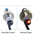 Two Pack M12 Inductive Proximity Sensor Switch With 4mm Detect Distance NPN NO DC 6 36V 3 Wire Brown Blue Black LJ12A3-4-Z BX Industrial Metal Detection For Automation Projects, normally closed and open