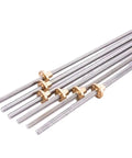 Beefy Ball Screw With Nut 1Pc T14 Trapezoidal Rod Lead Screw Thread 14mm And 6mm Lead Brass Nut Length for CNC Machines