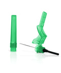 Sterile Lab Pro Grade 21G 1.25 Inch Dispensing Needles Universal Fit 48 Pack Color Coded Ergonomic Shield Thin Wall Stainless Steel for Multi Sample Collection and Optimal Flow in Labs, green cap and needle