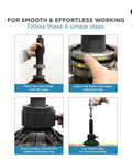 Carrier And Pinion Bearing Puller For Dana 30 40 60 70 80 And Ford 10.25 Clamshell Design tool showing four assembly steps.