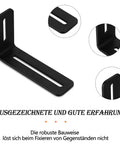6 Pcs Adjustable Slotted L Brackets Black Right Angle Corner Braces With Two Slot Holes For Wood Furniture And PC Case