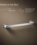 Honesty 18 Inch Towel Bar Polished Chrome For Modern Bathrooms Easy Install Wall Mounted Bath Accessory With Clean Lines