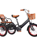 Cruise Ready Three Wheel Tricycle For Travel With Rear Passenger Seat Pedal Rickshaw Style Trike Pneumatic Spoked Wheels
