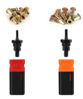 Pro Grade Heavy Duty M3 And M4 Mandrel Tips And Nosepiece Set with 20 Rivet Nuts for Rivnut Tool Replacement Kit display