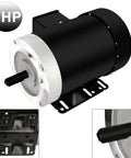 2HP Three Phase Electric Motor 3450 RPM For General Purpose Workhorse Use 60Hz 230V And 460V TEFC 56C Frame
