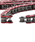 Close-up of O Ring Drive Chain And Sprocket Kit for Yamaha MT 09 MTN850 2014 2020, 525x110 chain with red finish