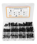 Pro Grade Nylon Spacer Assortment Kit With Heat And Wear Resistance For Electronics And DIY Projects, Lightweight Storage Helpers, Includes Multiple Sizes For Tight, Secure Mounts And Cushioning. black nylon round spacers in organizer box, 150 pcs