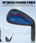 Pro Grade Men Golf Irons Set With Steel Shaft For Right Hand Golfers Stiff Flex Featuring CNC Grooves close-up