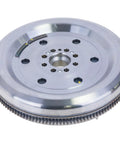 Heavy Duty Dual Mass Flywheel For 2012 2013 Audi TT RS Quattro With 2.5L L5 Manual Transmission, polished steel finish.