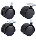 Heavy Duty 30mm Furniture Caster Wheel With M8 Screw Plate Swivel Castor Silent Brake For Trolleys And Workbenches set of four