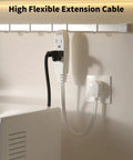 Ultra Handy 1-Foot 3-Outlet Extension Cord Two Pack Grounded Multi Outlet UL Listed 16/3 SPT-3 Cable shown in home setup.