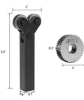 Heavy Duty Lathe Tools Set With High Hardness Metal Cutting Bits And Three Pattern Knurling Wheel Sets, tool dimensions labeled