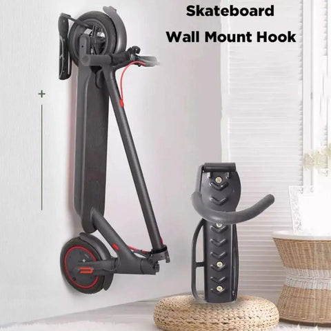 Heavy Duty Wall Mount Bike And E Scooter Hanger With Padded Tire Grooves No Fuss Install, compact design securing a scooter.