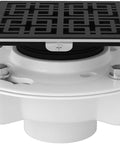Top Shelf Decorative Shower Drain Kit Built Tight With Prime Weave Texture. Matte black strainer on PVC body and ABS throat assembly.