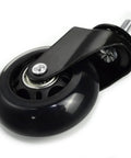 Single caster from 6 Pack 2.5 Inch Heavy Duty Swivel Caster Wheels For Creepers And Service Carts, 360 Degree No Noise Rolling, durable design