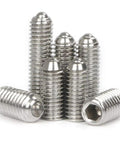 M10 X 20MM Stainless Steel Hex Socket Spring Ball Point Grub Screws 304 SS Rust Proof Boss Grade Hardware Fasteners 10 Pack, close-up view.
