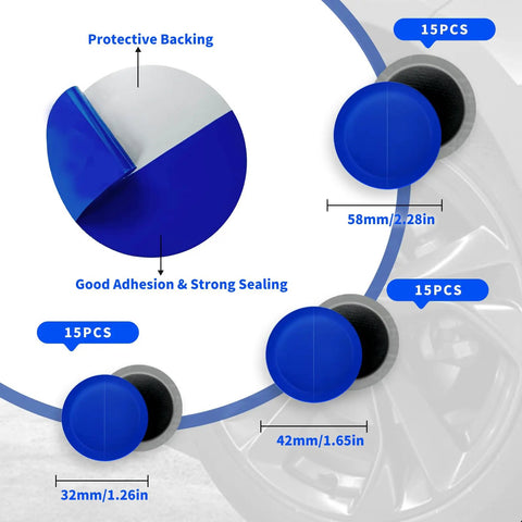 Beefed Up Tire Patch Kit With 53 Pieces Including 32mm 42mm 58mm Patches showing protective backing and adhesion details