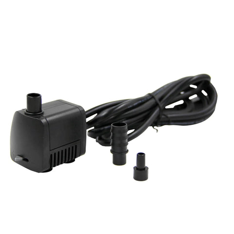 Compact Submersible Water Pump For Fountains Ponds And Birdbaths 119 GPH 40 Inch Lift Quiet Operation Energy Saving Black