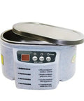 Powerful 628 Ml Ultrasonic Cleaner For Jewelry, Glasses And Circuit Boards With 30W Motor, shown with lid and control panel.
