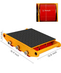 Heavy Duty Machine Skates 33000 Lbs Capacity Dolly With Anti-Slip Belt For Industrial Machinery Moving, 16.9x12.6 inch with 2.75 inch wheels.
