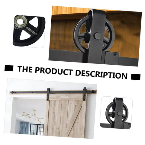 Heavy Duty Barn Door Nylon Roller Wheels Set Smooth Sliding Pulleys With Low Noise Durable Hanging Rail Hardware DIY