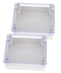 Sturdy Waterproof Plastic Project Enclosure Box With Cover for electrical junctions, features clear plastic, ideal for outdoor use.
