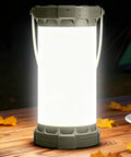 Brighter Than The Night Ultra Bright 135 LED Camping Lantern With 5000mAh Rechargeable Battery on wooden table outdoors