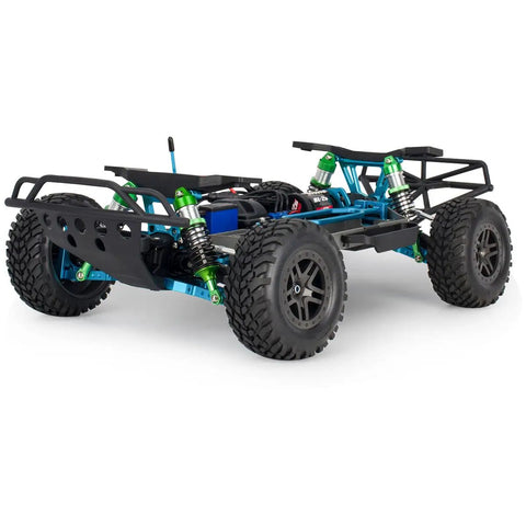 Aluminum Front And Rear Shock Absorbers For 1 To 10 Slash 4x4 2WD Rustler VXL Stampede RC Car Upgrade Parts Green on RC chassis