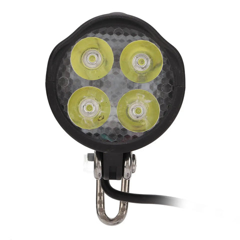 Bright LED Headlight For Electric Bikes And Scooters With Built In Horn Four LED Front Lights For Night Riding Waterproof Front Lamp