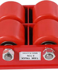 Heavy Duty Machine Skates With 360 Swivel PU Rollers For Industrial Machinery Moving Carbon Steel Base, 6-ton capacity dolly.