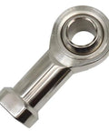 Heavy Duty Stainless Steel Rod End Bearing With Si Female Thread And Sa Male Joint Universal Ball Head, side view.