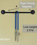 2 Pack Magnetic Towel Bar For Fridge And Kitchen, Heavy Duty Magnetic Towel Holder With Four Strong Magnets on metal door