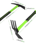 Two-Piece Garden Hoe Set With Non-Slip Ergonomic Handles For Easy Weeding And Plant Care, Durable Carbon Steel Outdoor Tools Built To Last
