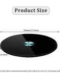 360 Degree Swivel Lazy Susan Turntable For Dining Table With Glass Serving Plate Stable And Anti Tilt Design Fits 27.5 Inch Black Finish