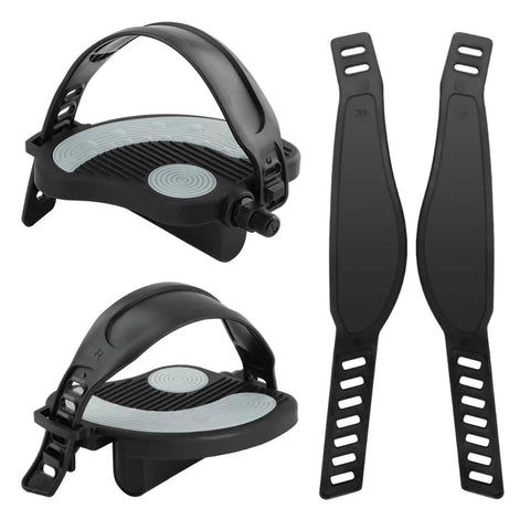 Pair Of Exercise Bike Pedals With Straps For Indoor Cycling And Stationary Or Recumbent Bikes 9 16 Inch Spindle Replacement Pedals Set