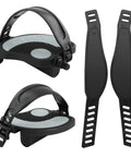 9/16 Inch Spindle Bike Pedals With Straps Replacement For Indoor Cycling, durable black pedals with secure strap system