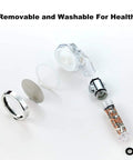 Purifying Shower Head With Beads For Hard Water No More Dry Skin, disassembled parts showing filtration beads