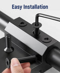 Close-up of 20 Pcs No 8-32 Flat Head Socket Cap Screws Pro Grade Beefy Alloy Steel 10.9 Countersunk Bolts being installed with Allen key.