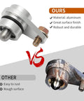 Reverse Lockout Solenoid Delete Kit for T56 and TR6060 Transmissions, CNC Machined Aluminum, Secure Clip Design, Dual Spring System with Standard and Soft Springs, Adjustable Resistance for Custom Shifts, Easy Install, Performance Upgrade comparing aluminum and rusted part