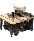 Heavy Duty Benchtop Table Saw For Woodworking And Weekend Warriors Providing Swift Carving Polishing Drilling Plus Accurate Milling With a Chill Motor That Never Breaks a Sweat, featuring a 210mm blade and lightweight aluminum base.