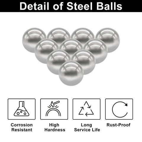 300 Piece Precision Steel Bearing Balls 5.5mm 0.22 Inch High Grade Carbon Steel For Auto Bike And Machine Shop Use Durable Low Friction Bearings Set Premium, steel balls with corrosion and rust resistance icons