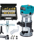Dope Compact Palm Router With Trimmer And Fixed Base, Variable Speed Laminate Router For Woodworking, 710W Tool Kit